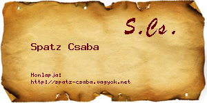 Spatz Csaba névjegykártya